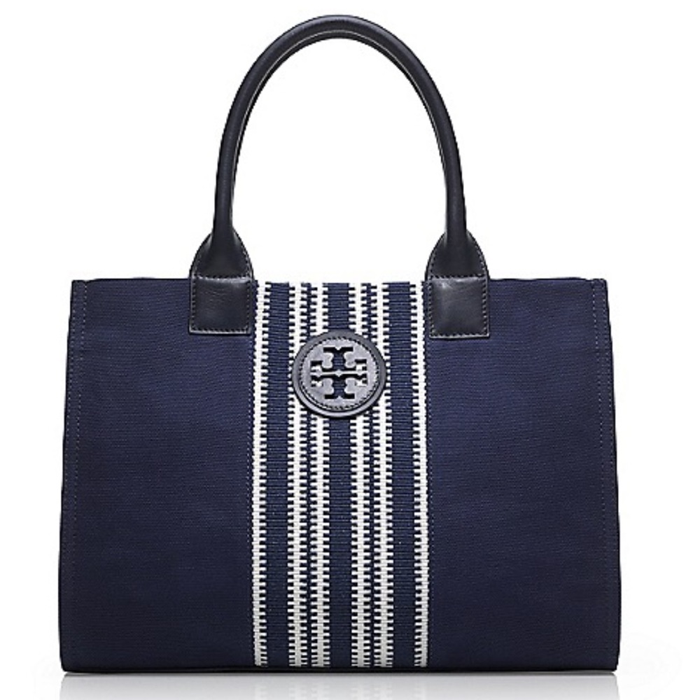 Tory Burch Center Stripe Small Ella Tote